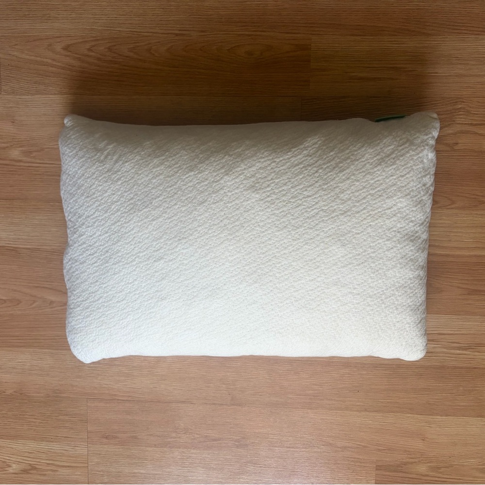 Avocado Cream Pillow with Quilted Cover